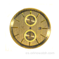 Reloj de bronce cepillado hecho a medida dial